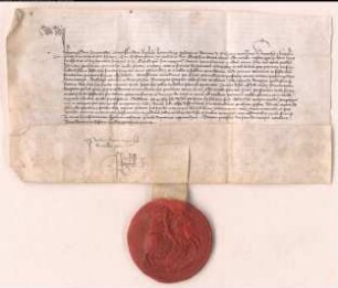 Herzog Johann von Burgund erteilt dem Grafen Adolf von Kleve die Belehnung über die Jahrrente von 1000 Goldschilden. Paris, d. 2. Oktober.