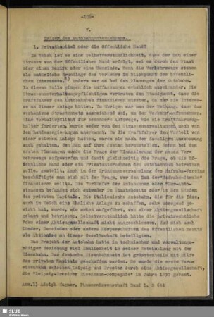 V. Träger des Autobahnunternehmens