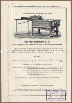 Göpel-Dreschmaschine Typ 50