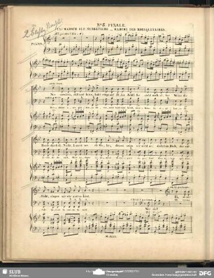 No. 5 Finale A Marsch: "Nur vorwärts still und leise / Marchons avec prudence"
