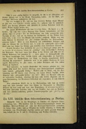 ¬Die¬ XIII. schlesische Prov.-Lehrerversammlung zu Breslau