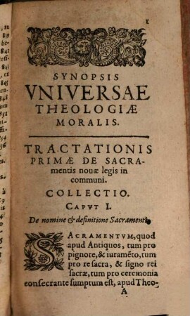 Synopsis universae theologiae moralis