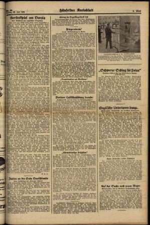 Zweite Ausgabe vom Freitag, den 28. Juli 1939.