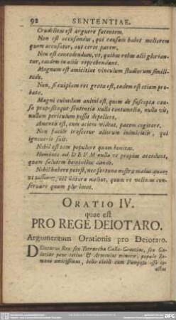 Oratio IV. quae est Pro Rege Deiotaro