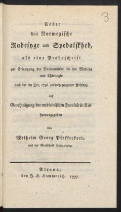 Ueber die Norwegische Radesyge und Spedalskhed