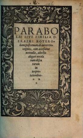 Parabolarum ... liber