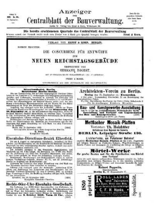 Anzeiger zum Zentralblatt der Bauverwaltung, No. 38