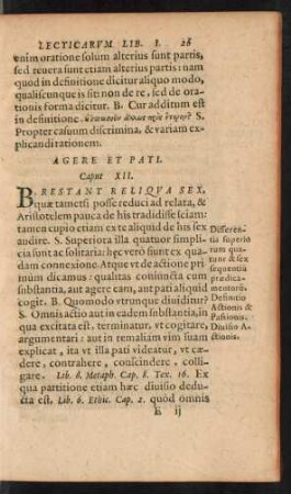 Agere Et Pati. Caput XII.