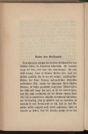 Ueber den Geschmack.