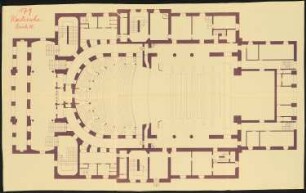 Hoftheater, Karlsruhe: Grundriss 1:100