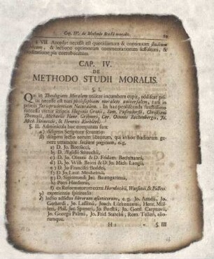 Cap. IV. De Methodo Studii Moralis