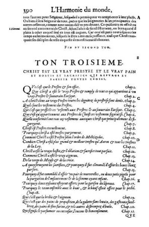 Ton Troisieme. Christ Est Le Vray Prestre, Et Le Vray Pain Et Hostie Et Sacrifice Qui Repurge Et Pacifie Toutes Choses.