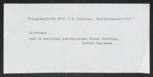 Brief von Gerhart Hauptmann an Max Liebermann