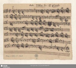 Aria. Violino 2. NB piccolo [transp.]