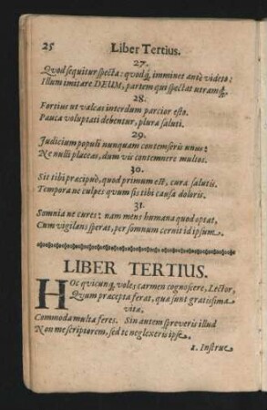 Liber Tertius. Das Dritte Buch.