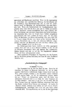 "Persönlichkeits-Pädagogik"