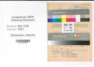 Entnazifizierung Heinrich Schormann , geb. 17.09.1891 (Finanzbreamter)
