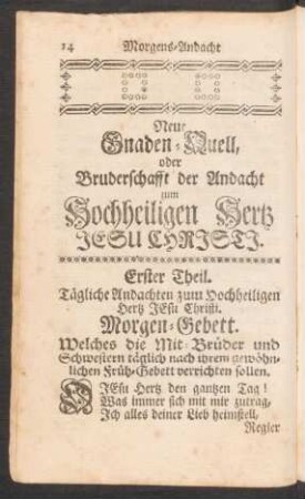 Neue Gnaden-Duell, oder Bruderschafft der Andacht zum Hochheiligen Hertz Jesu Christi.