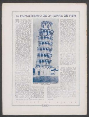 El hunduímiento de la Torre de Pisa