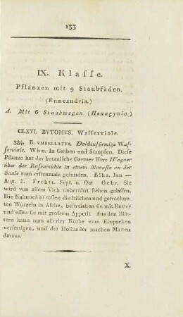 IX. Klasse. Pflanzen mit 9 Staubfäden