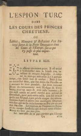 Lettre XLIII.