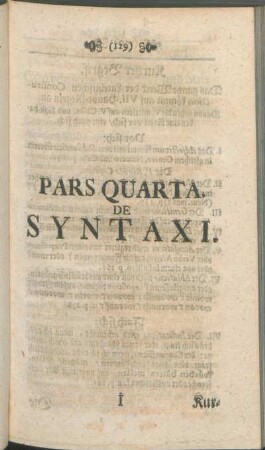 Pars Quarta. De Syntaxi.