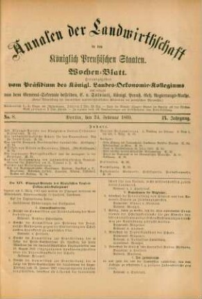 No. 8. Berlin, den 24. Februar 1869. IX. Jahrgang.