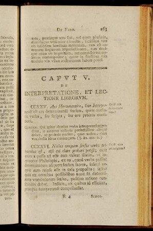 Caput V. De Interpretatione, Et Lectione Librorum.