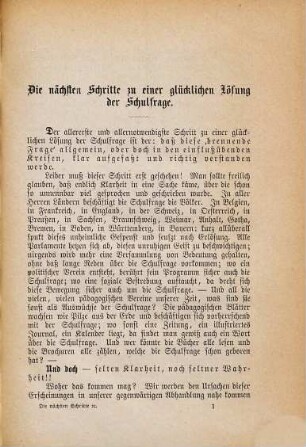 Volksbildung, Schulfrage, Schulstreit : Gedanken und Vorschläge, den Eltern, Lehrern, Geistlichen und Schulvorständen vorgelegt