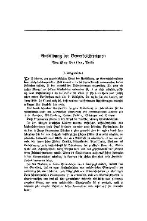 Ausbildung der Gewerbelehrerinnen