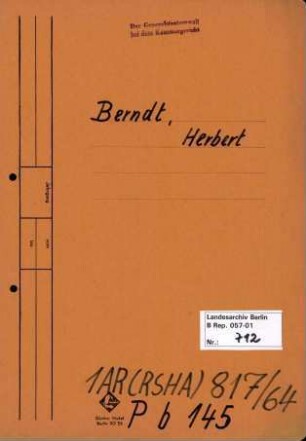 Personenheft Herbert Berndt (*15.01.1902)