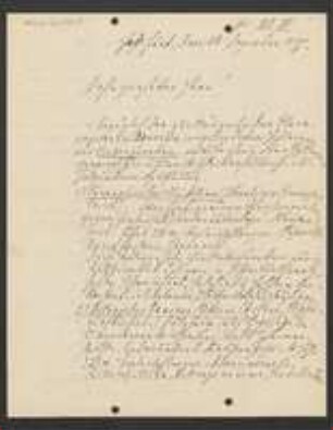 Brief von August Vill an Unbekannt
