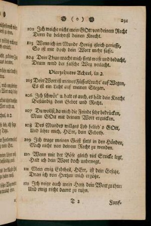 291-297, Vierzehntes - Zwey und zwantzigstes Achtel