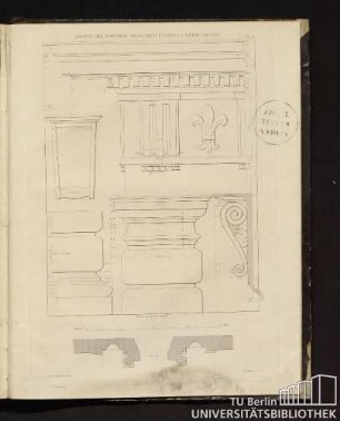 Pl. 30. Ordine del portone degli orti farnesi a Campo Vaccino.