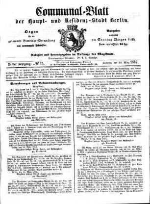 No. 13: No. 13, 30.März 1862