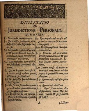 Dissertatio Juridica De Jurisdictione Personali