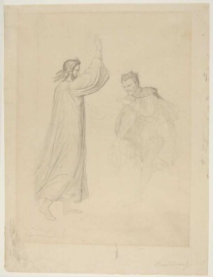 Mephisto tritt hinter dem Ofen hervor