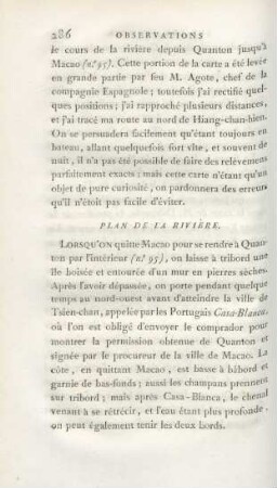 Plan de la rivière