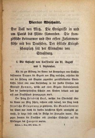 Der Krieg um die Rheingrenze 1870 politisch und militärisch dargestellt von W. Rüstow : Mit Kriegskarten und Plänen, 4