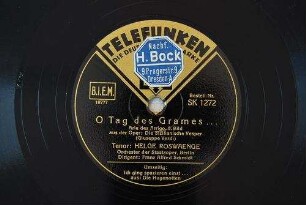 O Tag des Grames... : Arie des Arrigo, 5. Bild; aus der Oper: Die Sizilianische Vesper / (Giuseppe Verdi)