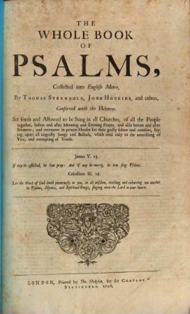 The whole book of Psalmes