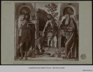 Der auferstandene Christus mit Maria Magdalena und zwei Heiligen - Noli me tangere, Johannes d. T. u. hl. Hieronymus