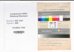 Entnazifizierung Felix Grzabka , geb. 19.07.1902 (Lehrer)