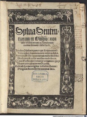 Sylva sententiarum ex Ovidio