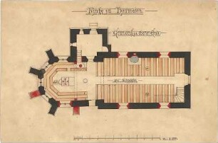 Dolmetsch, Heinrich; Heumaden; Ev. Pfarrkirche, Restaurierung - Grundriss EG