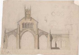 Voit, August von; Kirche und Kreuzgang - Ansicht