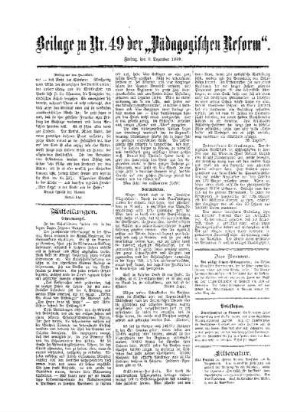Litteratur : Beilage zu No. 49 der Pädagogischen Reform