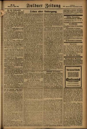 Zweite Ausgabe vom Sonntag, den 06. April 1924.