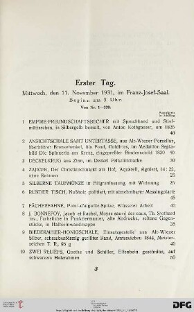 Erster Tag (Nr. 1-320)