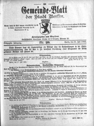 1919,29: Nr. 29, 20. Juli 1919